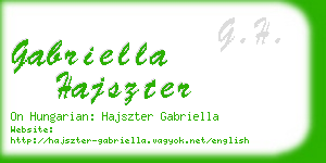 gabriella hajszter business card
